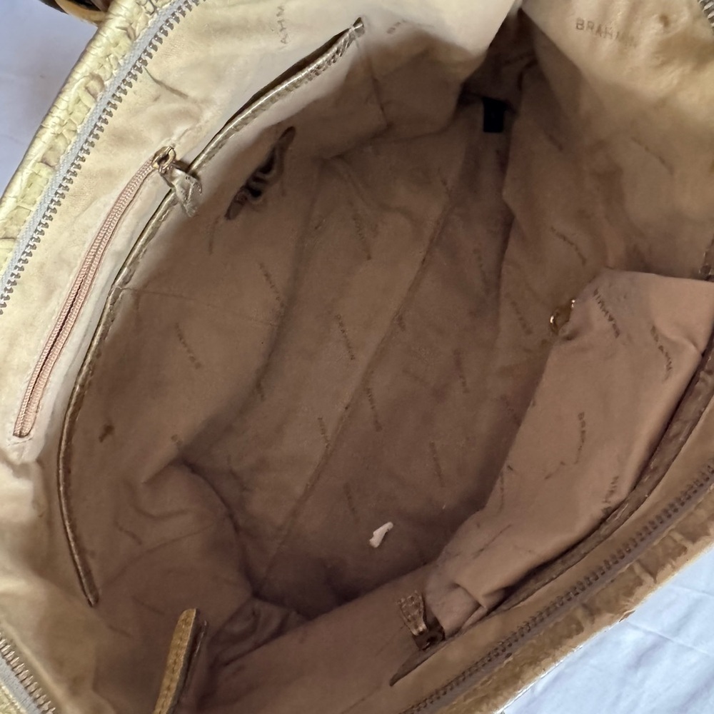 Brahmin Medium ASHER Tan Melbourne Croc Leather Tote Purse - Picture 5 of 6